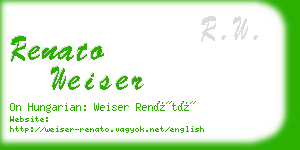 renato weiser business card